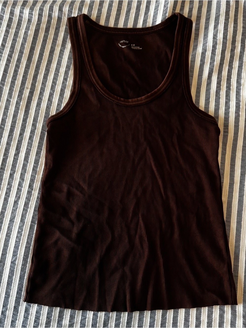 Aerie Brown Ribbed Tank Top